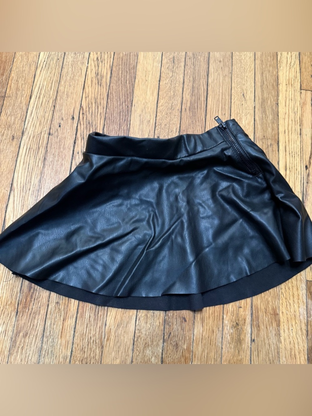 H&M Toddler Girl’s Black Faux Leather Flared Skirt - Size 2T